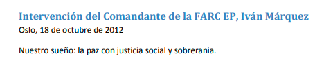 Nuestro sueño: la paz con justicia social y soberanía