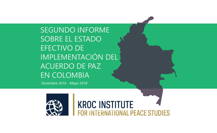 Segundo informe sobre el estado efectivo de implementación del Acuerdo de Paz en Colombia
